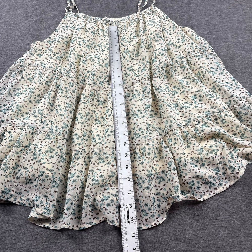 Perfectly Priscilla 2X Floral Print Dress Tiered Ruffle‎ Sleeveless Babydoll - Picture 8 of 9